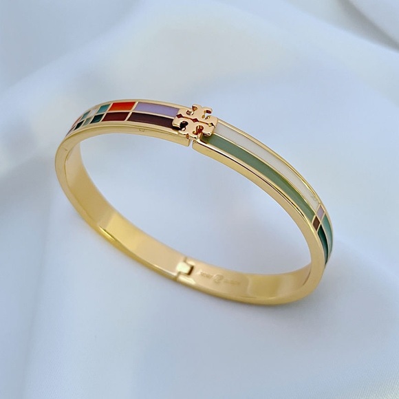 Tory Burch Elegant Gold Multicolor Bangle - Picture 3 of 5